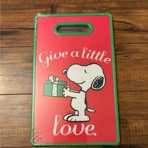 Peanuts snoopy give a little love cutting board